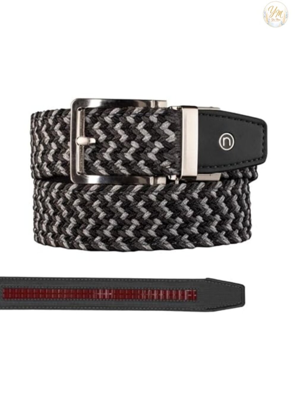 Men's Braided Ratchet Golf Belt Adjustable Micro-Fit Stretch Waist up to 50"